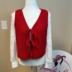 Tie Front Sweater Vest